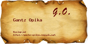 Gantz Opika névjegykártya